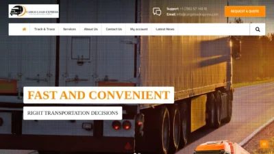 A screenshot of Cargoloadexpress.com