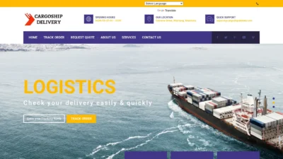 A screenshot of Cargoshipdelivery.com
