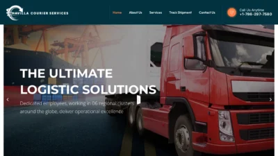 A screenshot of Chavillacourierservices.com