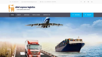 A screenshot of Chiefexpresslogistics.com