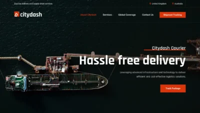 A screenshot of Citydashcouriers.com