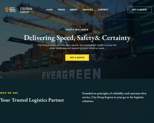 Screenshot of Scam Courier Citydropexpress.com
