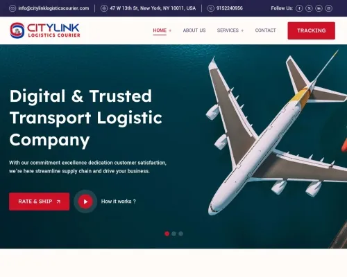 Screenshot of Scam Courier Citylinklogisticscourier.com