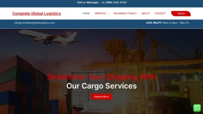 A screenshot of Completegloballogistics.com