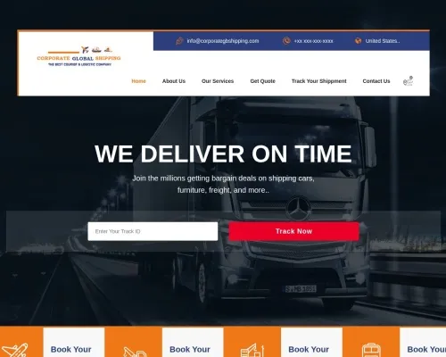 Screenshot of Scam Courier Corporategbshipping.com