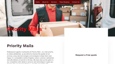 A screenshot of Courier-prioritymails.com