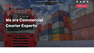 A screenshot of Courierprimelogistics.com