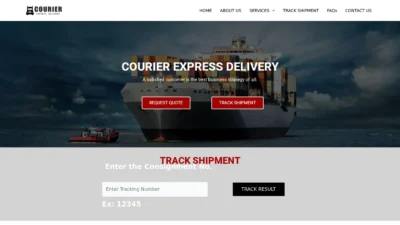 A screenshot of Couriershippingline.com
