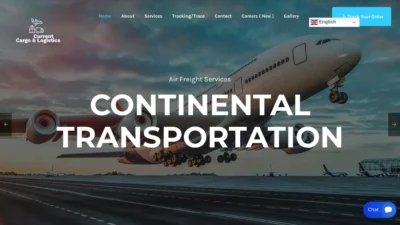 A screenshot of Currentcargologistics.com
