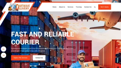 A screenshot of Dartwavedelivery.com