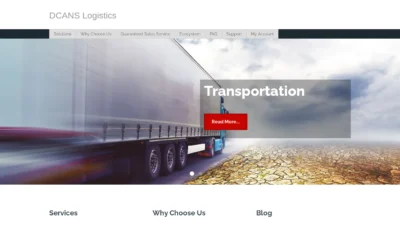 A screenshot of Dcanslogistics.com