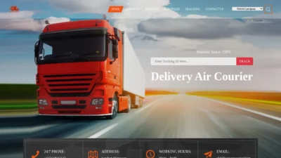 A screenshot of Deliveryaircourierr.com