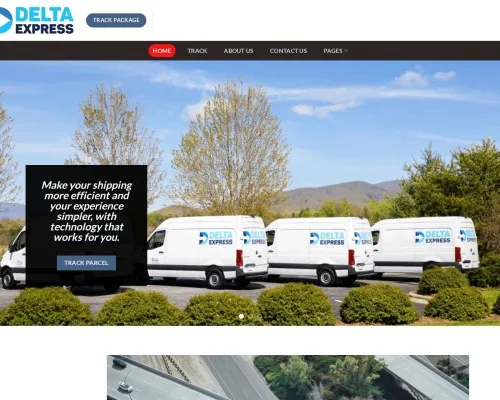 Screenshot of Scam Courier Deltacargoglobal.com
