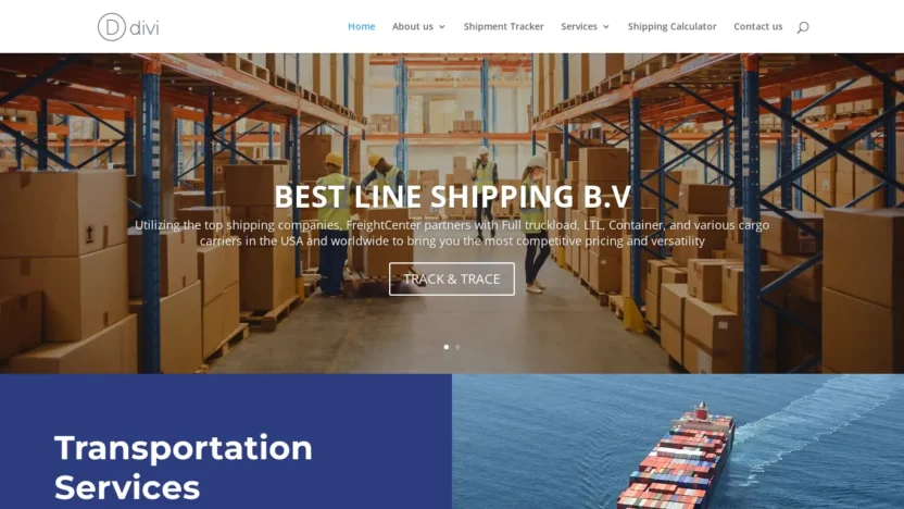 A screenshot of Deltacourrierlogistics.com