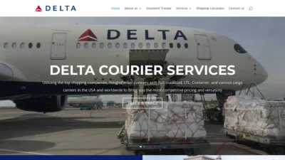 A screenshot of Deltacourriertracker.com
