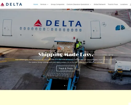 Screenshot of Scam Courier Deltaexpressdelivry.com
