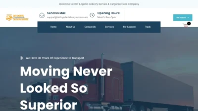 A screenshot of Dotlogisticdeliveryservice.com