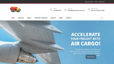 A screenshot of Dpdtransportservices.com