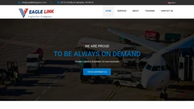 A screenshot of Eaglellinklogistics.com