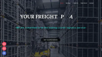 A screenshot of Ecoparcellogistics.com