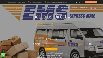 A screenshot of Emsglobalexpress.com