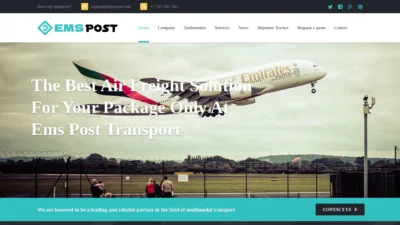 A screenshot of Emsposte.com