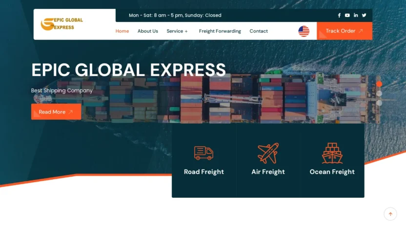 A screenshot of Epicglobalexpress.com