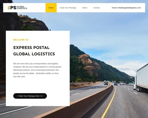 Screenshot of Scam Courier Epsgloballogistics.com