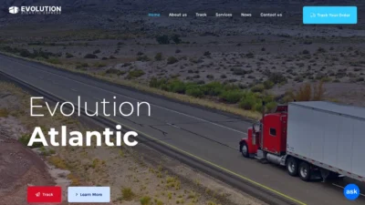 A screenshot of Evolutionatlanticexpress.com