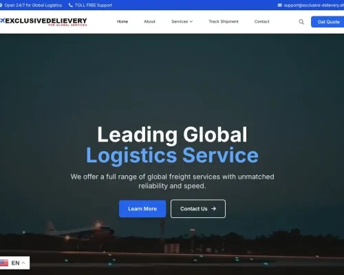 Screenshot of Scam Courier Exclusive-delievery.site