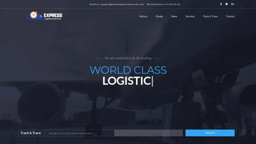 A screenshot of Expreslogisticsservices.com