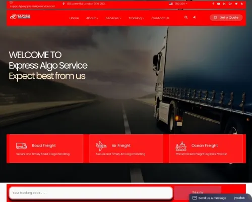 Screenshot of Scam Courier Expressalgoservice.com