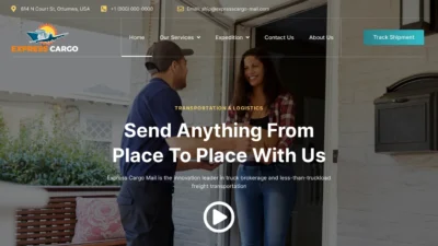 A screenshot of Expresscargo-mail.com