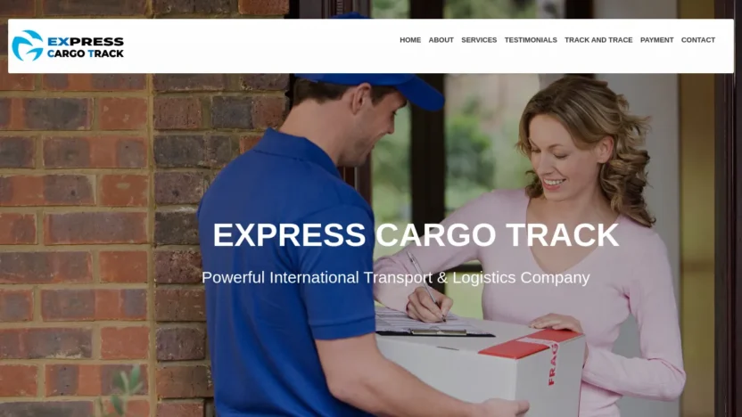 A screenshot of Expresscargotrack.com