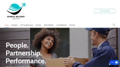 A screenshot of Expressdeliveryagency.com