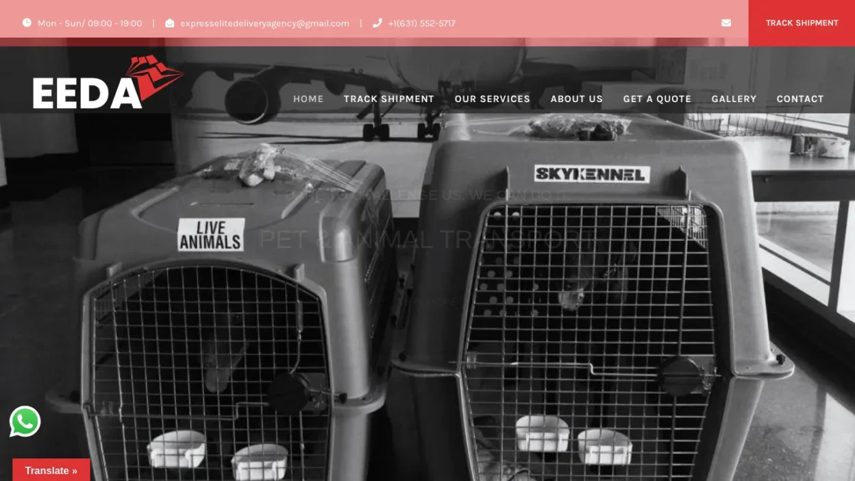 A screenshot of Expresselitedeliveryagency.com