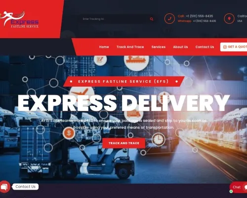 Screenshot of Scam Courier Expressfastlineservice.com