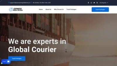 A screenshot of Expressfreightdelivery.us