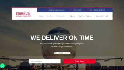 A screenshot of Expressjetcourier.com