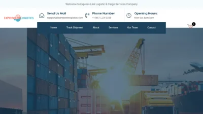 A screenshot of Expresslinklogistics.com