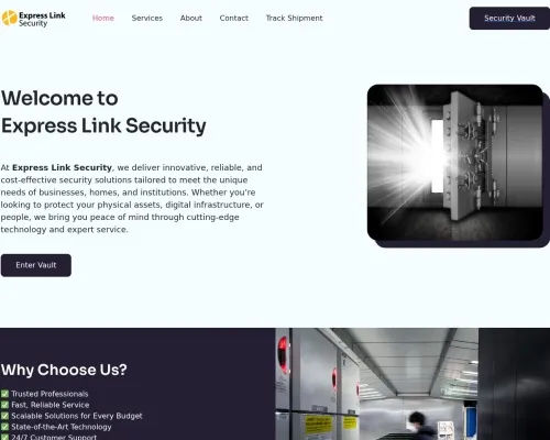 Screenshot of Scam Courier Expresslinksecurity.com