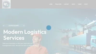 A screenshot of Expressorbitcourier.com