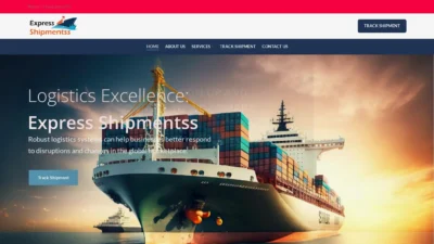 A screenshot of Expressshipmentss.com