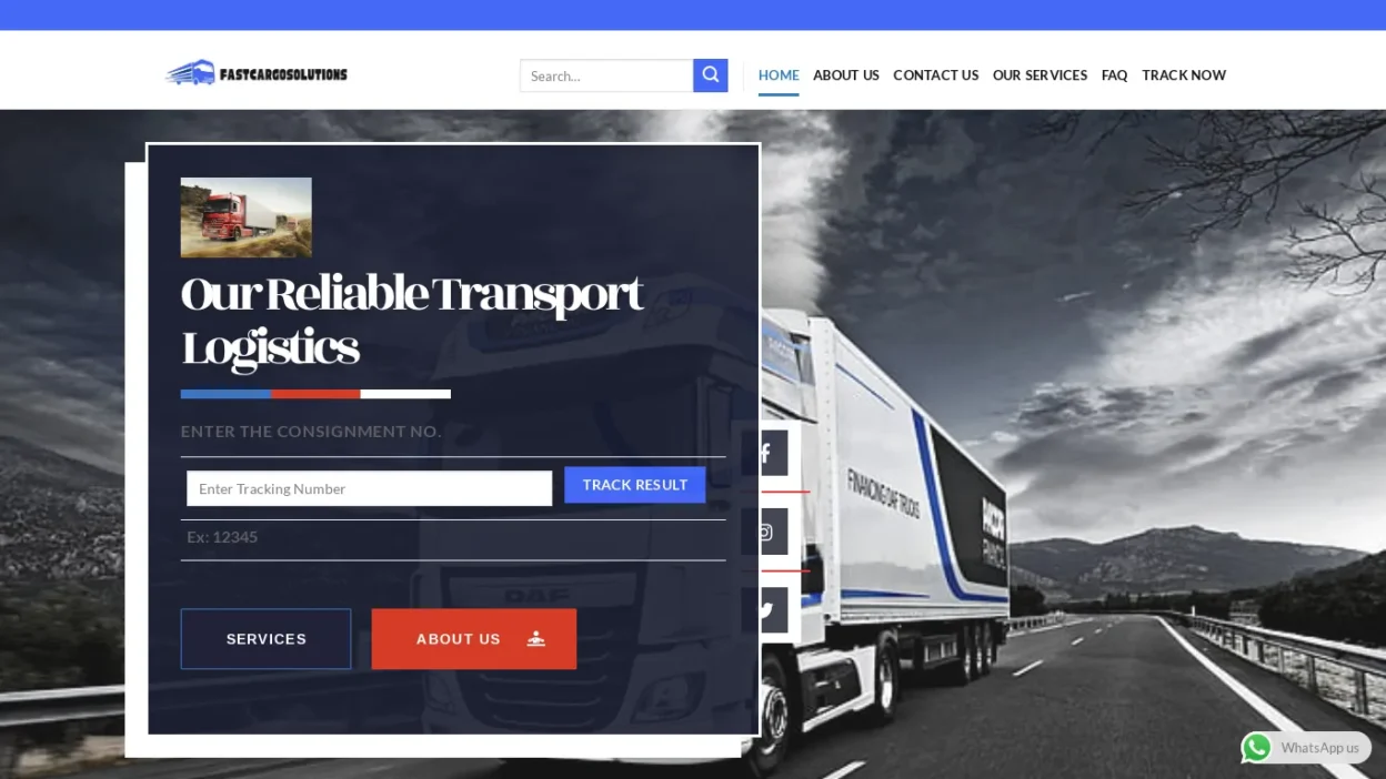 A screenshot of Fastcargosolutions.com