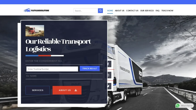A screenshot of Fastcargosolutions.com