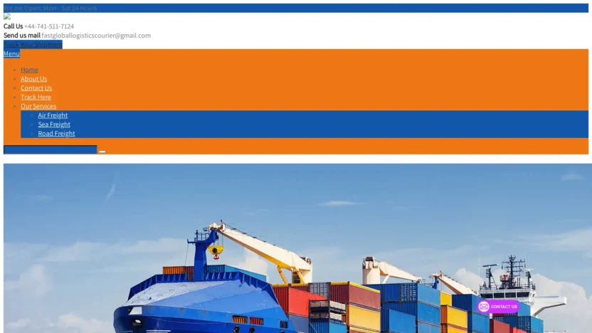A screenshot of Fastgloballogisticscs.com