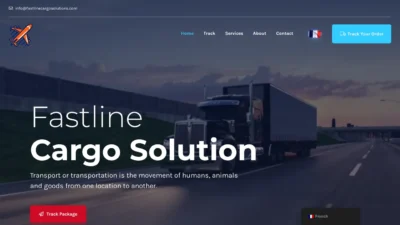 A screenshot of Fastlinecargosolutions.com