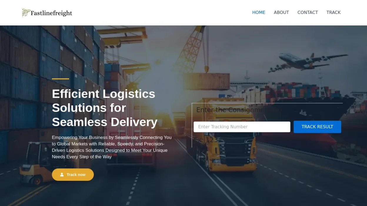 A screenshot of Fastlinefreight.com