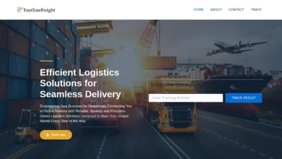 A screenshot of Fastlinefreight.com