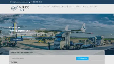 A screenshot of Fastshipexpressusa.com